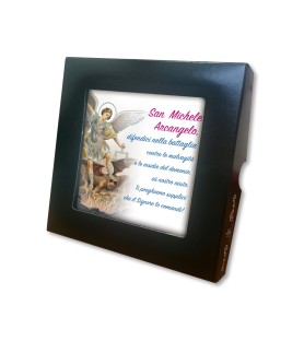 Piastrella di San Michele Arcangelo 10 x 10 cm in scatola regalo