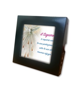 Piastrella con i simboli eucaristici della Cresima 10 x 10 cm in scatola regalo