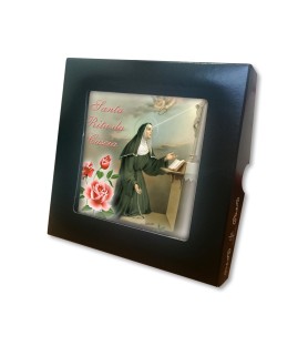Piastrella di Santa Rita 10 x 10 cm in scatola regalo