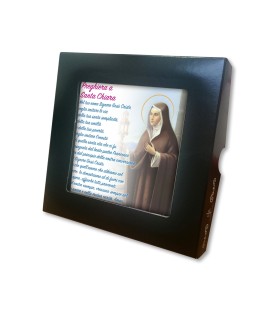 Piastrella di Santa Chiara 10 x 10 cm in scatola regalo