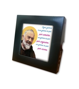Piastrella di Padre Pio 10 x 10 cm in scatola regalo