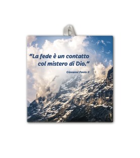 Piastrella con frase ispirazionale 10 x 10 cm in scatola regalo