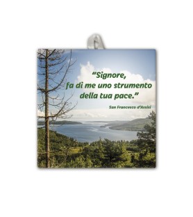 Piastrella con frase ispirazionale 10 x 10 cm in scatola regalo