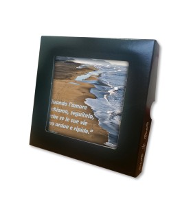 Piastrella con frase ispirazionale 10 x 10 cm in scatola regalo