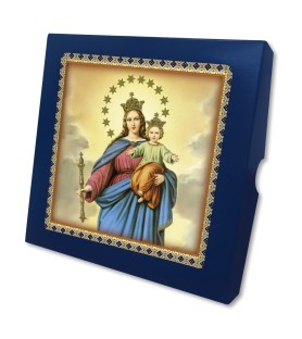 Piastrella Maria Ausiliatrice 20x20 cm in scatola regalo