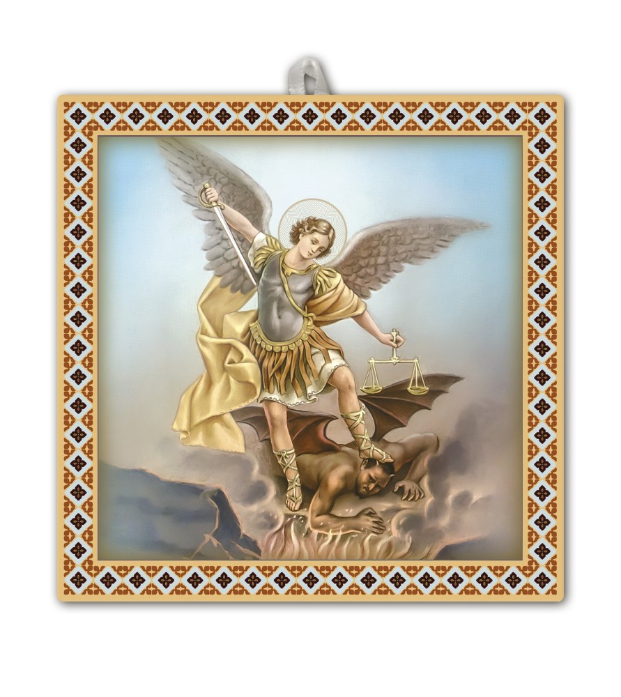 Piastrella San Michele 20x20 cm in scatola regalo Piastrella San Michele 20x20 cm in scatola regalo