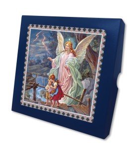 Piastrella Angelo Custode 20x20 cm in scatola regalo