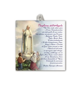 Piastrella della Madonna di Fatima 10 x 10 cm in scatola regalo