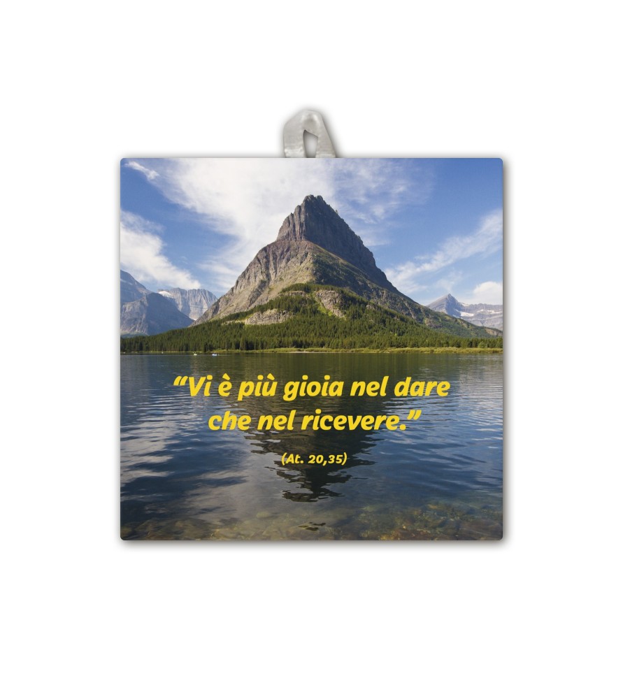 Piastrella con frase ispirazionale 10 x 10 cm in scatola regalo Piastrella con frase ispirazionale 10 x 10 cm in scatola regalo