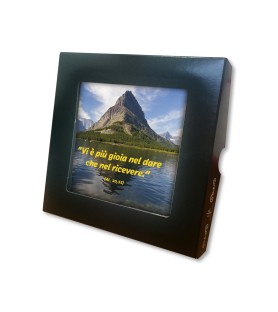 Piastrella con frase ispirazionale 10 x 10 cm in scatola regalo