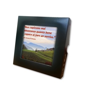 Piastrella con frase ispirazionale 10 x 10 cm in scatola regalo