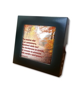 Piastrella con frase ispirazionale 10 x 10 cm in scatola regalo