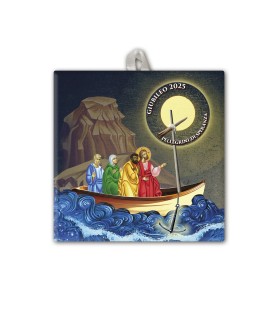 Piastrella 10x10 cm con immagine del Giubileo in scatola regalo