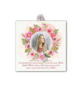 Piastrella della Vergine Maria 10 x 10 cm in scatola regalo