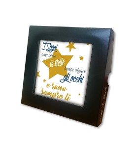 Piastrella con frase ispirazionale 10 x 10 cm in scatola regalo