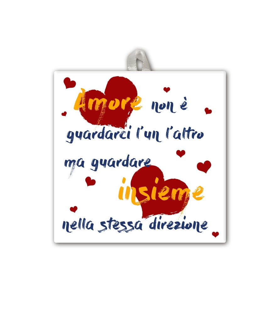 Piastrella con frase ispirazionale 10 x 10 cm in scatola regalo Piastrella con frase ispirazionale 10 x 10 cm in scatola regalo
