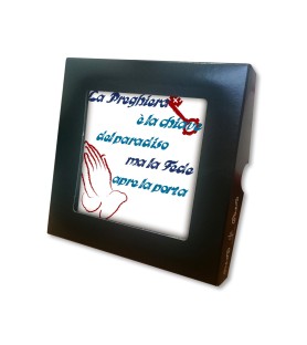 Piastrella con frase ispirazionale 10 x 10 cm in scatola regalo