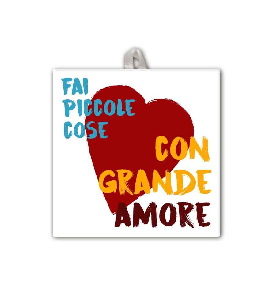 Piastrella con frase ispirazionale 10 x 10 cm in scatola regalo Piastrella con frase ispirazionale 10 x 10 cm in scatola regalo