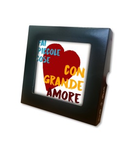 Piastrella con frase ispirazionale 10 x 10 cm in scatola regalo