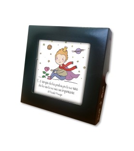Piastrella con frase Piccolo Principe 10 x 10 cm in scatola regalo