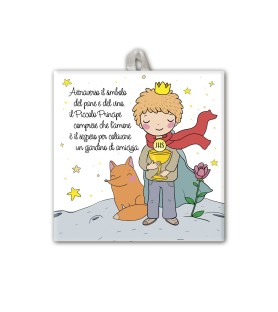 Piastrella con Piccolo Principe 10 x 10 cm in scatola regalo