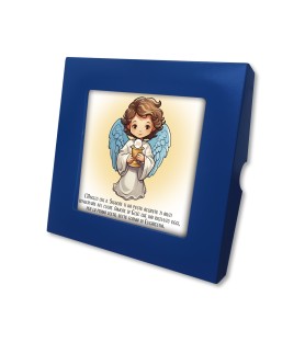 Piastrella con angioletto e calice 10 x 10 cm in scatola regalo