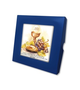 Piastrella con simbologia eucaristica 10 x 10 cm in scatola regalo