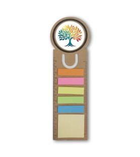 Segnalibro notepad con segnapagine adesivo e righello raffigurante l'Albero della Vita