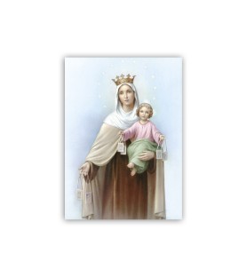 Mini poster con la Madonna del Carmelo