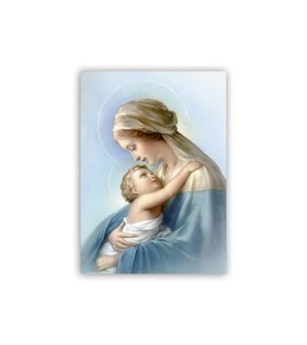 Mini poster con la Madonna insieme a Gesù Bambino