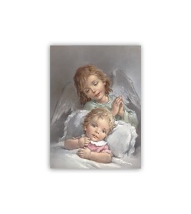 Mini poster Angioletto che veglia una bambina nella culla