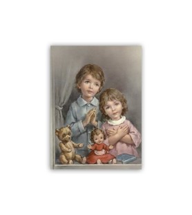 Mini poster due bimbi che pregano