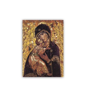 Mini poster con l'Icona della Madonna della Tenerezza di Vladimir