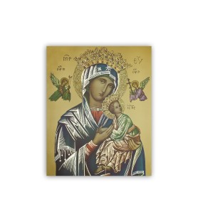 Mini poster con oro a caldo con la Madonna di Guadalupe