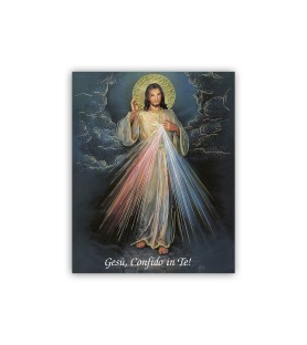 Mini poster con oro a caldo con Gesù Misericordioso