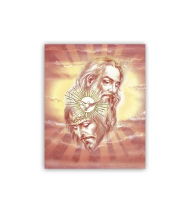 Mini poster con oro a caldo con l'immagine della Trinità dipinta da Pin