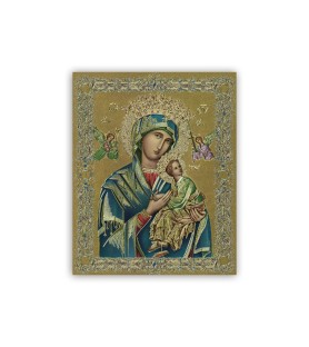 Mini poster con oro a caldo con la Madonna del Perpetuo soccorso