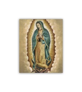 Mini poster con oro a caldo con la Madonna di Guadalupe