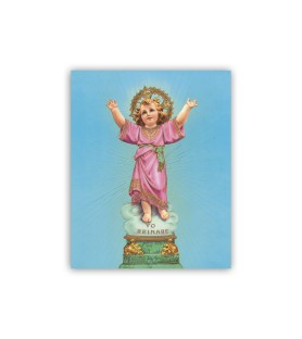 Mini poster con oro a caldo con l'immagine del Divino Niño