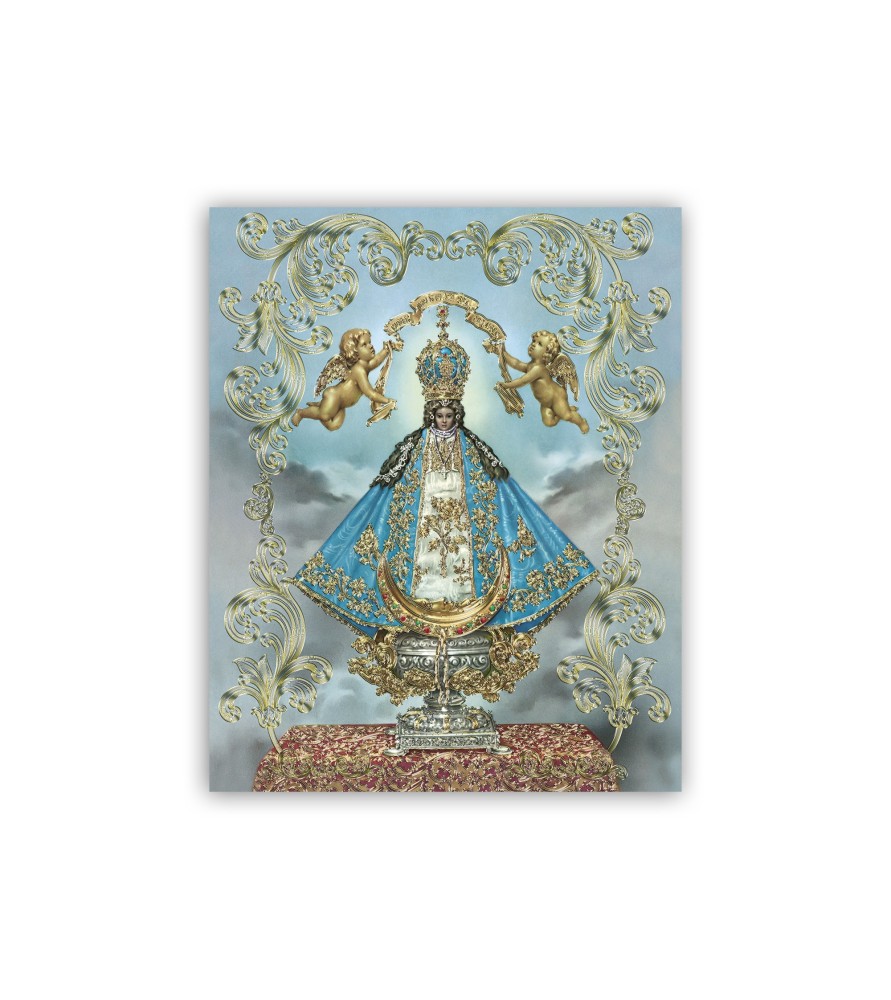Mini poster con oro a caldo con la Virgen de San Juan de Los Lagos
