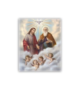 Mini poster con oro a caldo con la Santissima Trinità