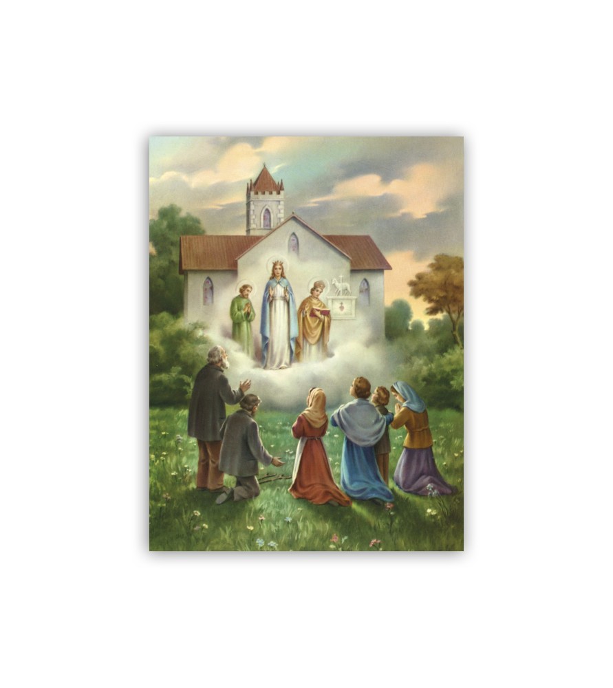 Mini poster con l'Apparizione della Madonna di Knock