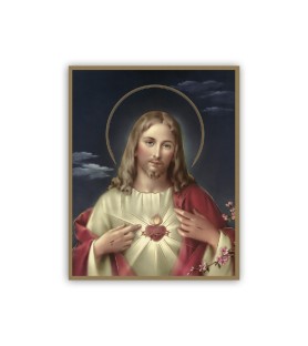 Mini poster con il Sacro Cuore di Gesù