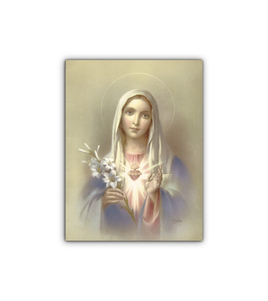 Mini poster con l'Immacolato Cuore di Maria
