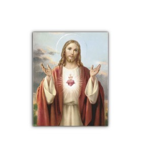 Mini poster con il Sacro Cuore di Gesù