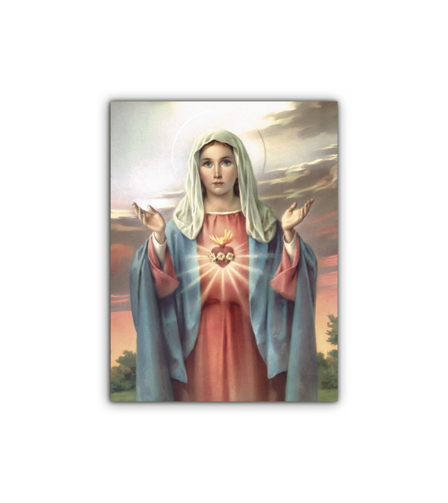 Mini poster con l'Immacolato Cuore di Maria
