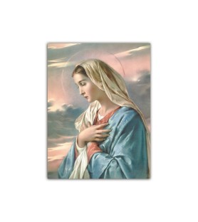 Mini poster con la Madonna a mezzo busto in primo piano