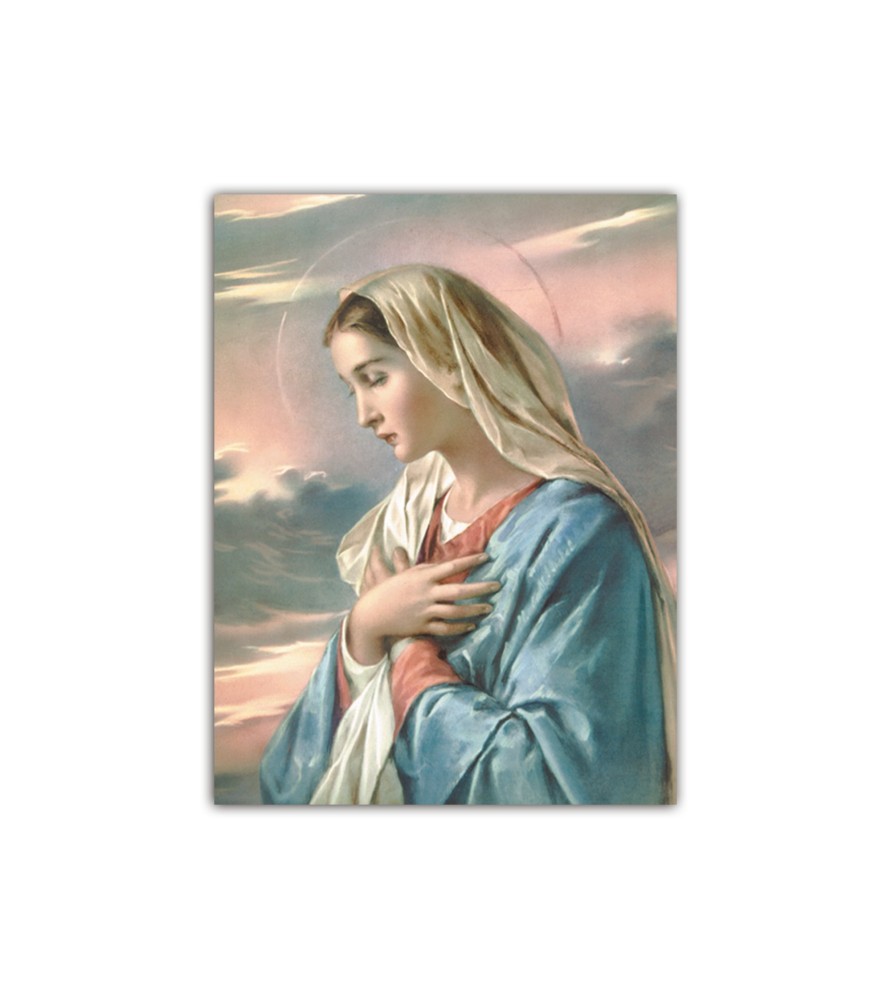 Mini poster con la Madonna a mezzo busto in primo piano