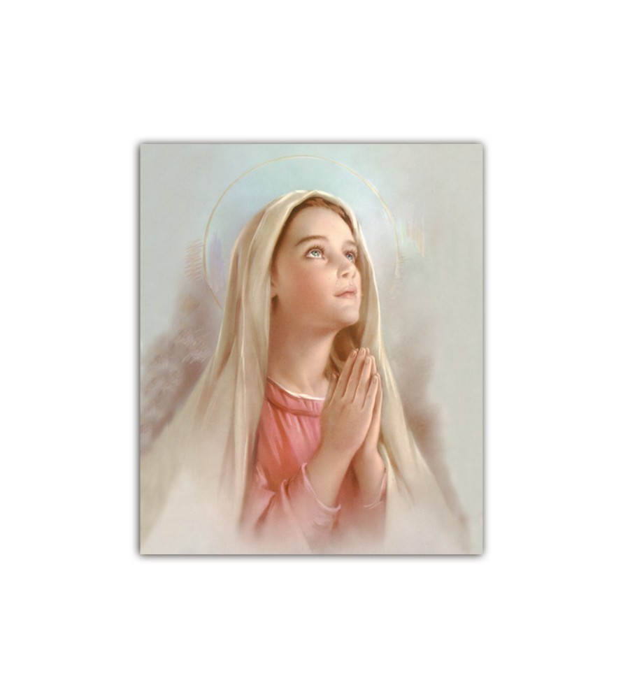 Mini poster con la Madonnina in preghiera