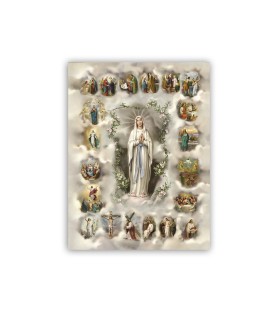 Mini poster con i Misteri del Santo Rosario